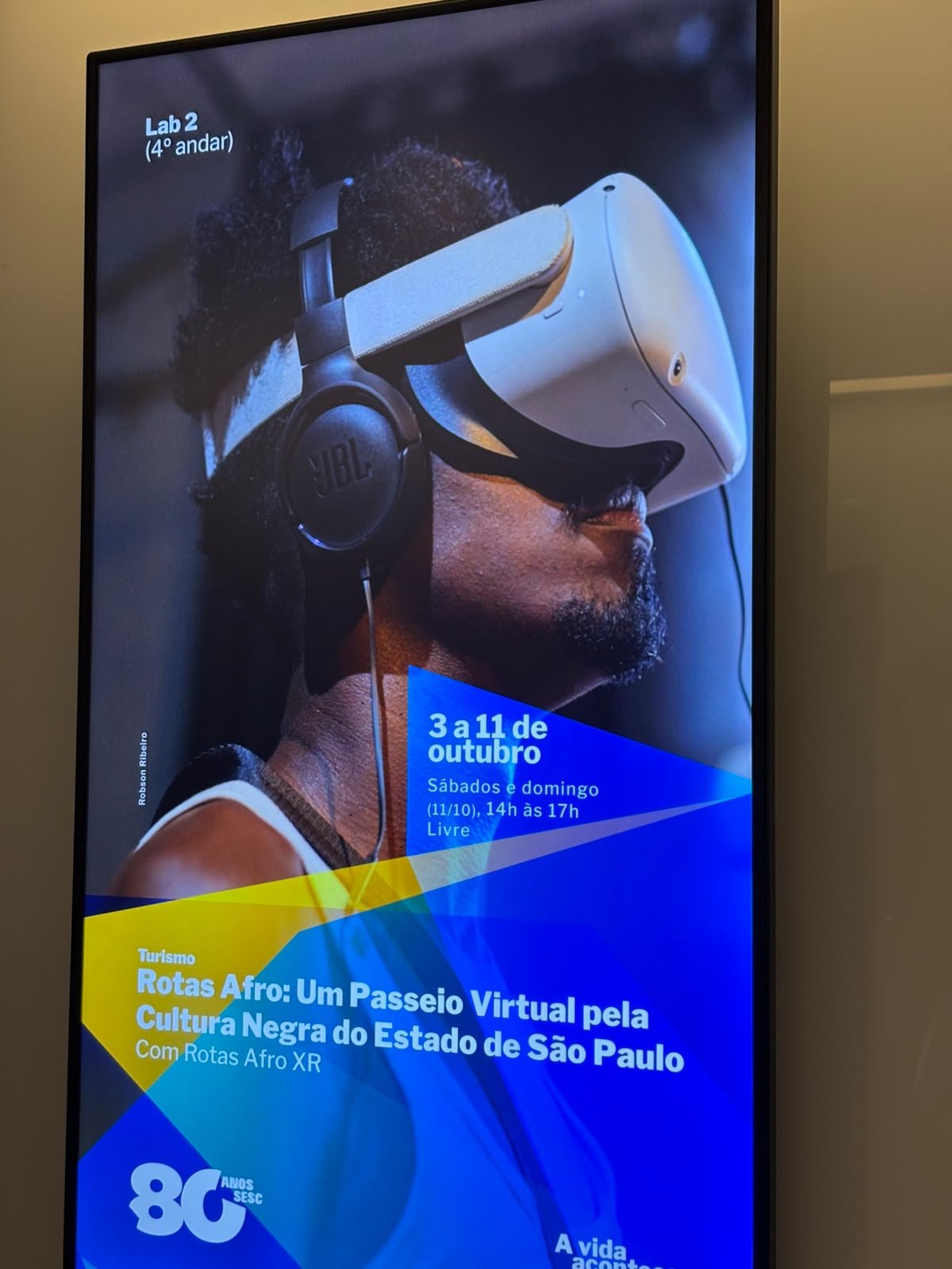 Tela de divulgação da atividade Rotas Afro
